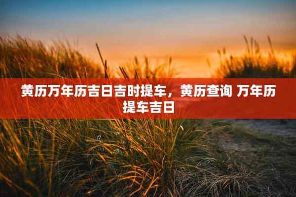新车提车黄历查询哪天最吉利 新车提车黄历查询哪天最吉利